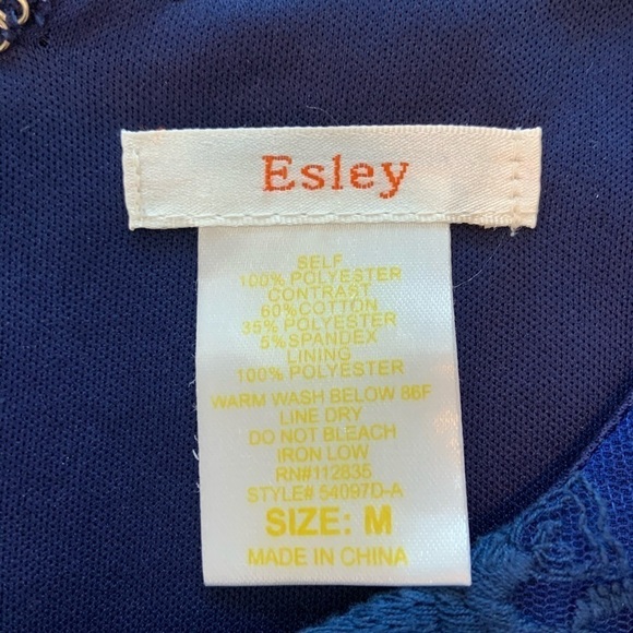 Esley Blue Sleeveless Dress Medium - Picture 5 of 8